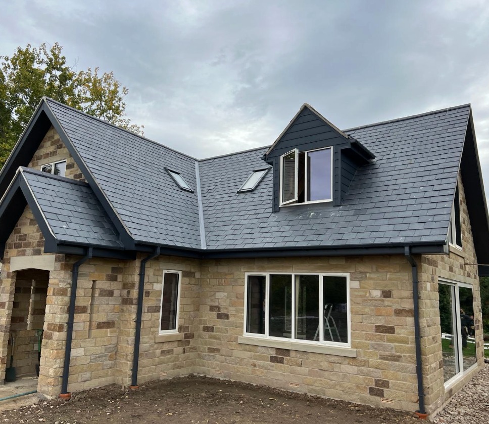 Stone cottage with slate roof